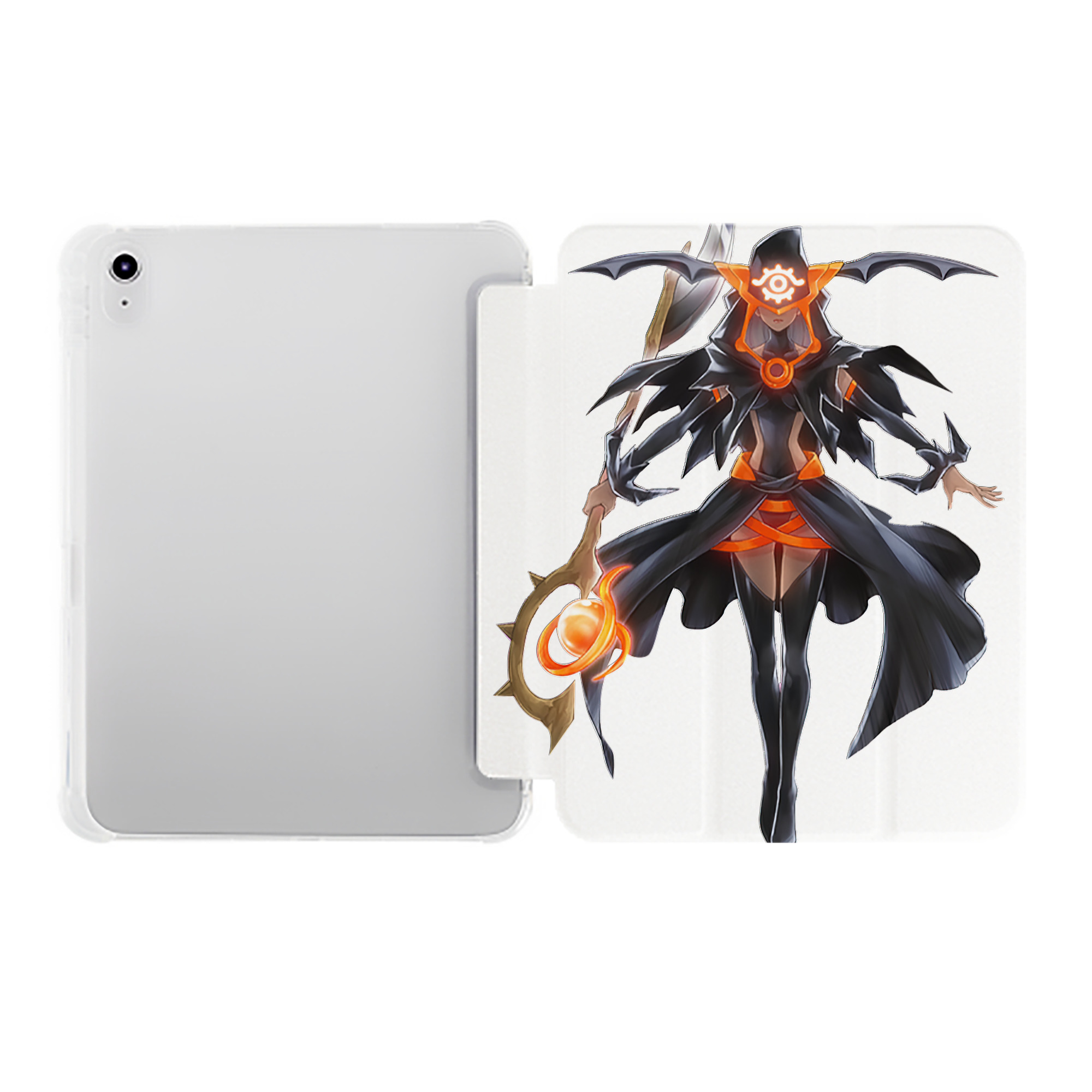 （画像用） 遊☆戯☆王 Yu-Gi-Oh! IPad ケース ペン収納付き 三つ折りスタンド PUレザー×シリコン 対応機種9.5/10.5/10.9インチ